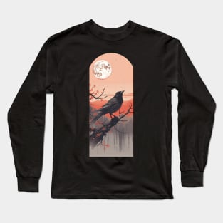 Raven and the Moon Long Sleeve T-Shirt